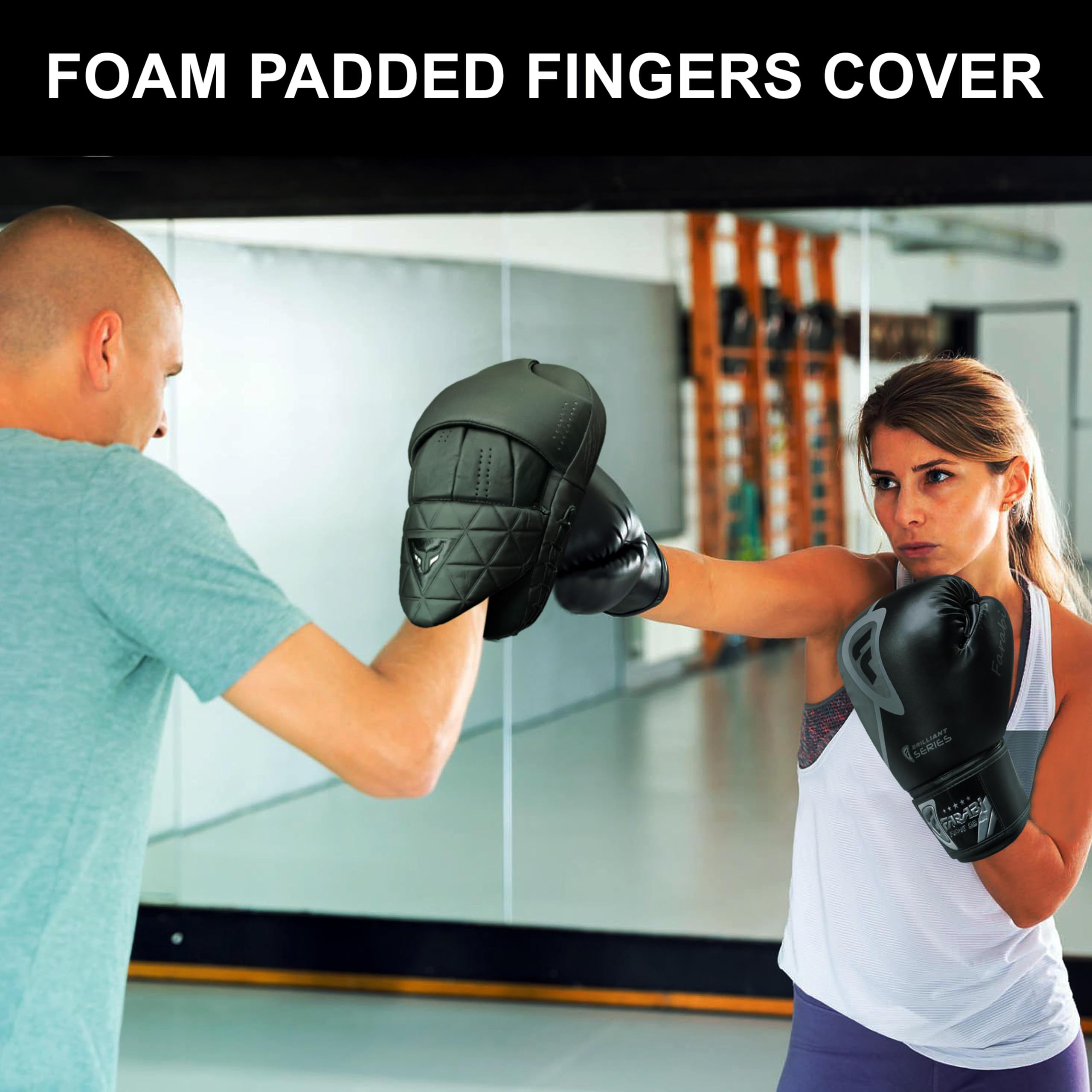 Mytra Fusion Manoplas Boxeo Curvo Pads de Kickboxing MMA, Muay Thai, Artes Marciales, Puñetazos, Entrenamiento de Karate Manoplas de Boxeo