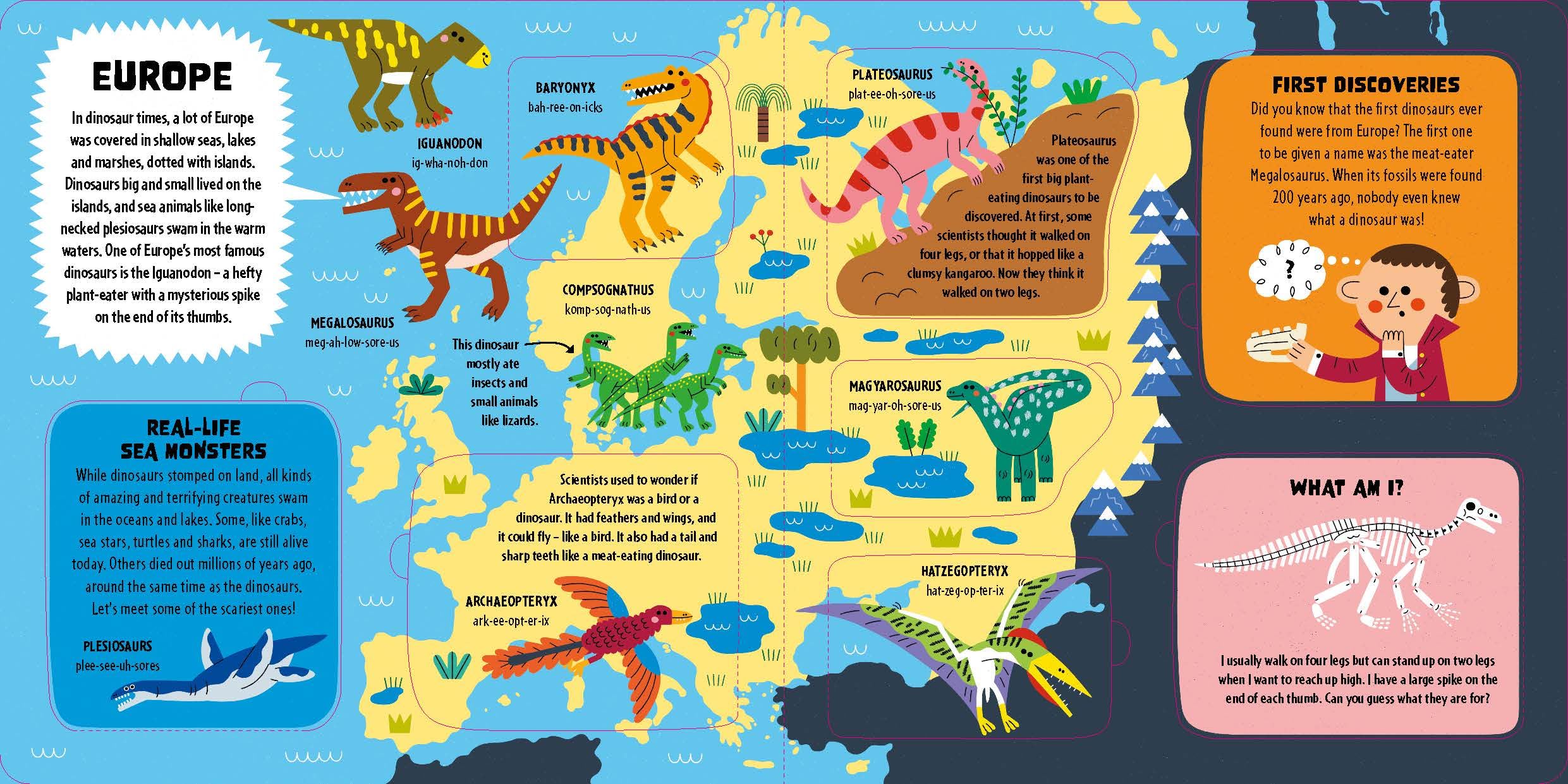 Lonely Planet Kids My First Lift-the-Flap Dinosaur Atlas: Contains Over 50 Flaps to Lift: Explore the Roarsome World of Dinos | Wow Factor Facts & ... Discover | Brilliant Illustrations Throughout