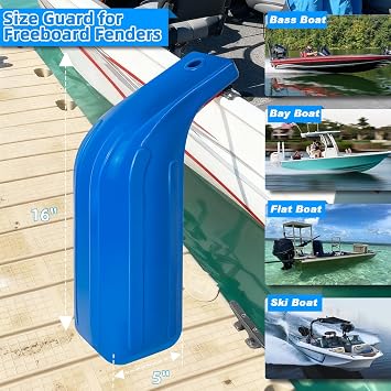 Low Freeboard Boat Fenders,5x16 Boat Bumpers for Docking