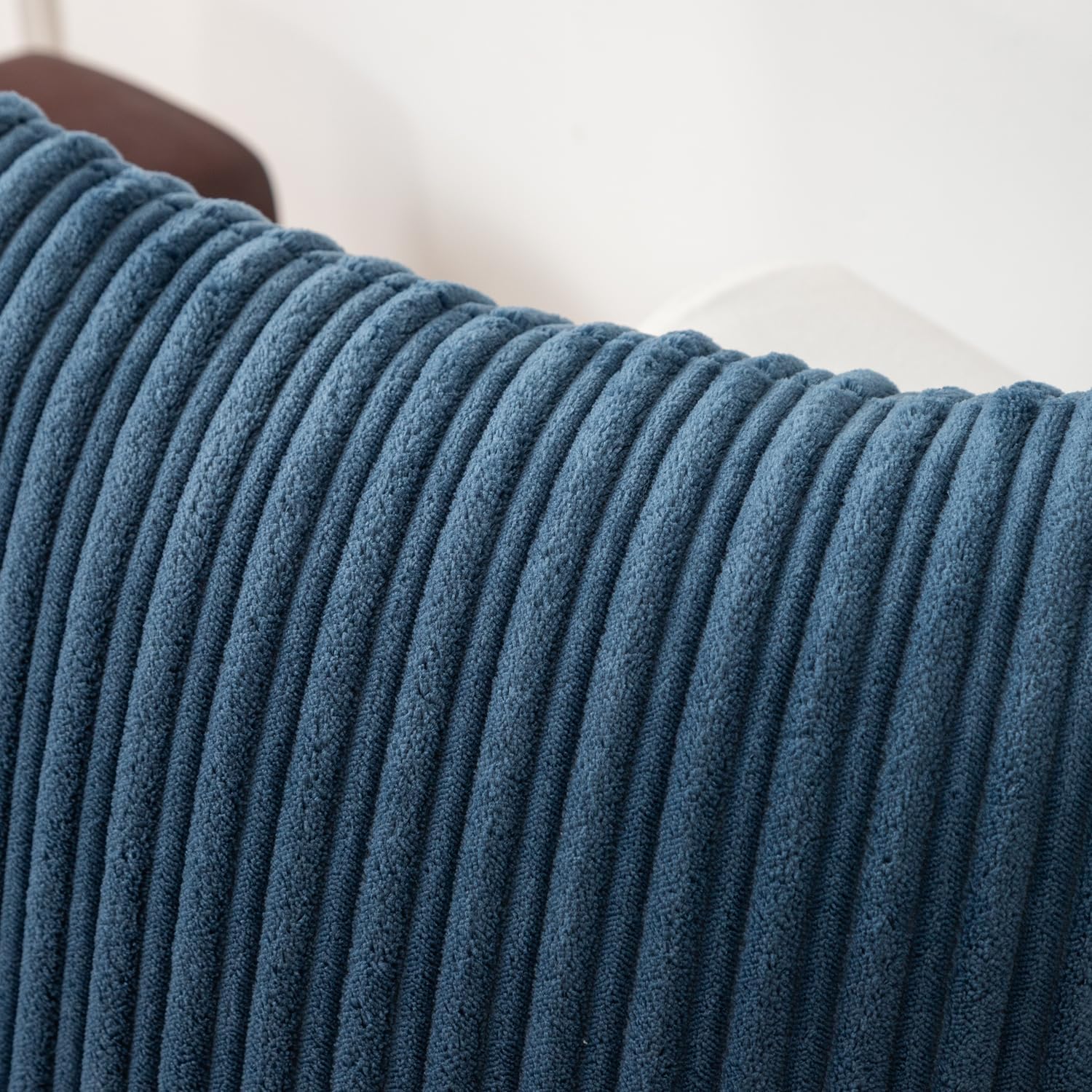 Kevin Textile Throw Pillow Covers Soft Corduroy Decorative Set of 2 Boho Striped Pillow Covers Pillowcases Farmhouse Home Decor for Couch Bed Sofa Living Room 24x24 Inch Dusty Blue - Image 2