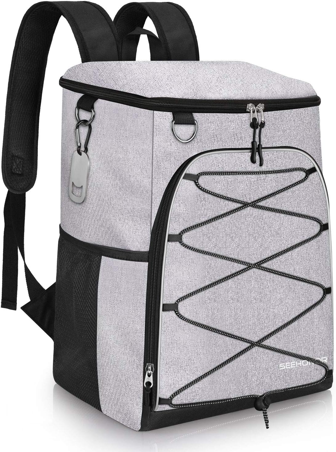 SEEHONOR Insulated Cooler Backpack Leakproof Soft Cooler Bag Lightweight Backpack Cooler for Lunch Picnic Fishing Hiking Camping Park Beach, 25 Cans