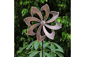 Single-Blade Garden Wind Spinner in Copper-Inspired Hue