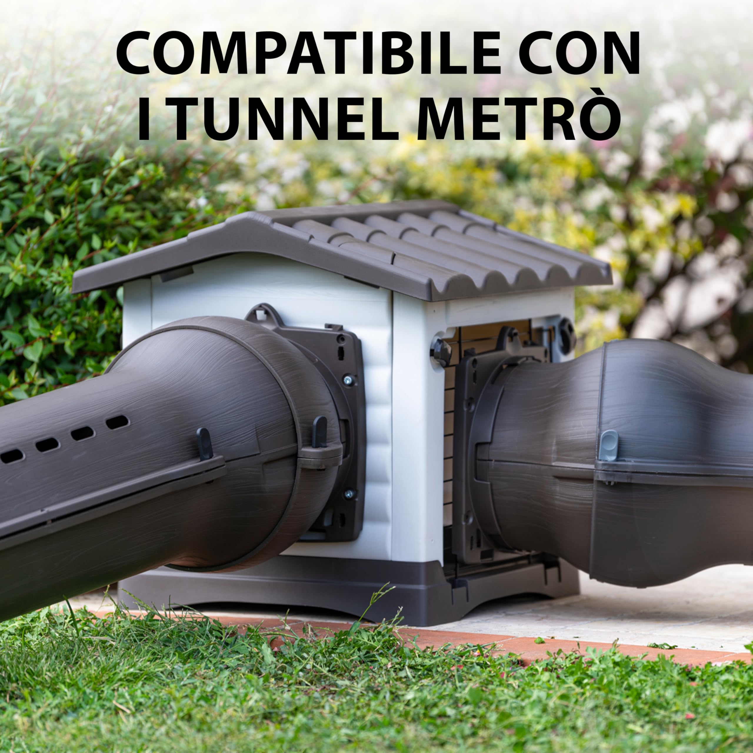 Ferplast Accessori Gabbia Conigli METRO', Collegabile ai Tunnel per Conigli, Furetti e Porcellini d’India, Tetto Rimovibile e Fondo Drenante, 43 x 48 x 44 cm.