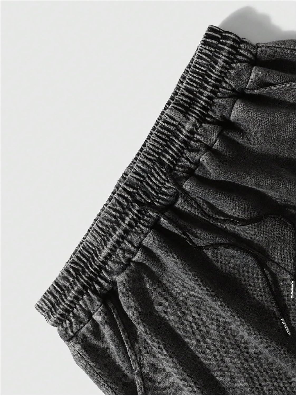 Men's Y2k 2 Piece Vintage Outfits Punk Grunk Graphic Wash Short Sleeve T-Shirt and Drawstring Shorts Streetwear - Image 4