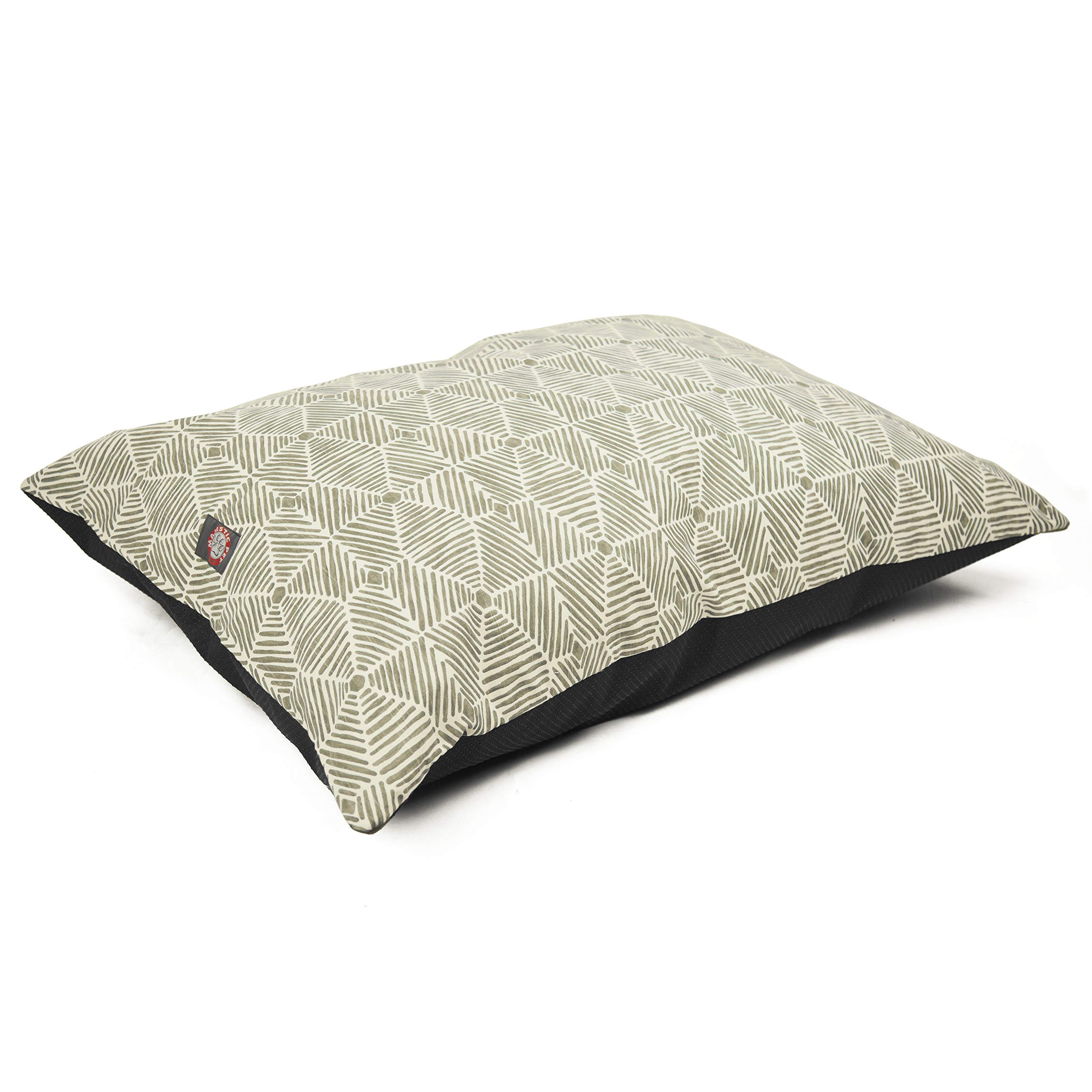 Majestic Pet Rectangle Large Dog Bed Washable – Non Slip Comfy Pet Bed – Dog Crate Bed Super Value Pillow Dog Bed – Dog Kennel Bed for Sleeping - Dog Bed Large Breed 46 x 35 Inch – Charlie Beige
