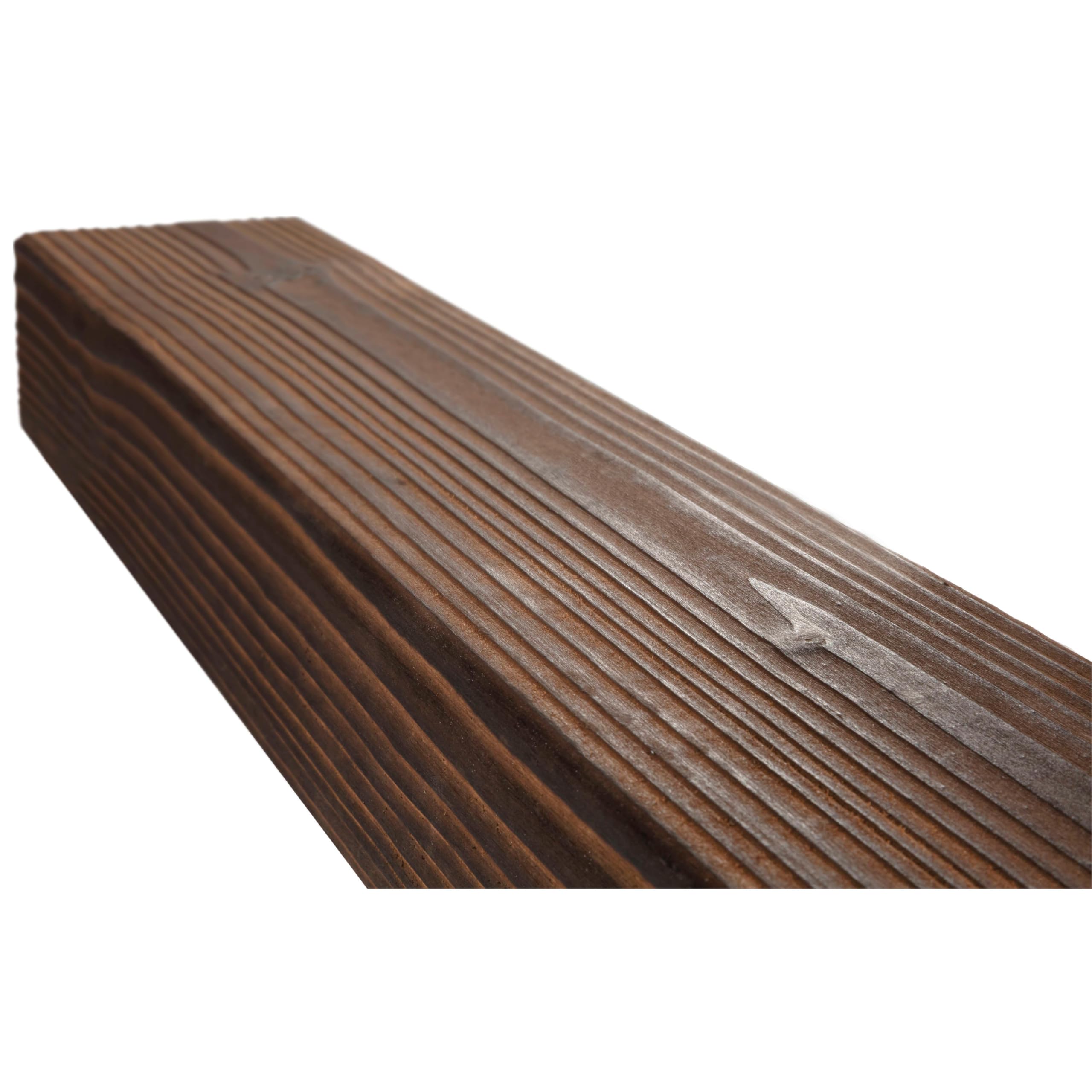 Garden Sleeper Timber Railway Sleeper Pressure Treated Softwood Landscaping Timber (NATURAL, 100 x 150 x 1200mm - CHARRED BRUSHWOOOD)