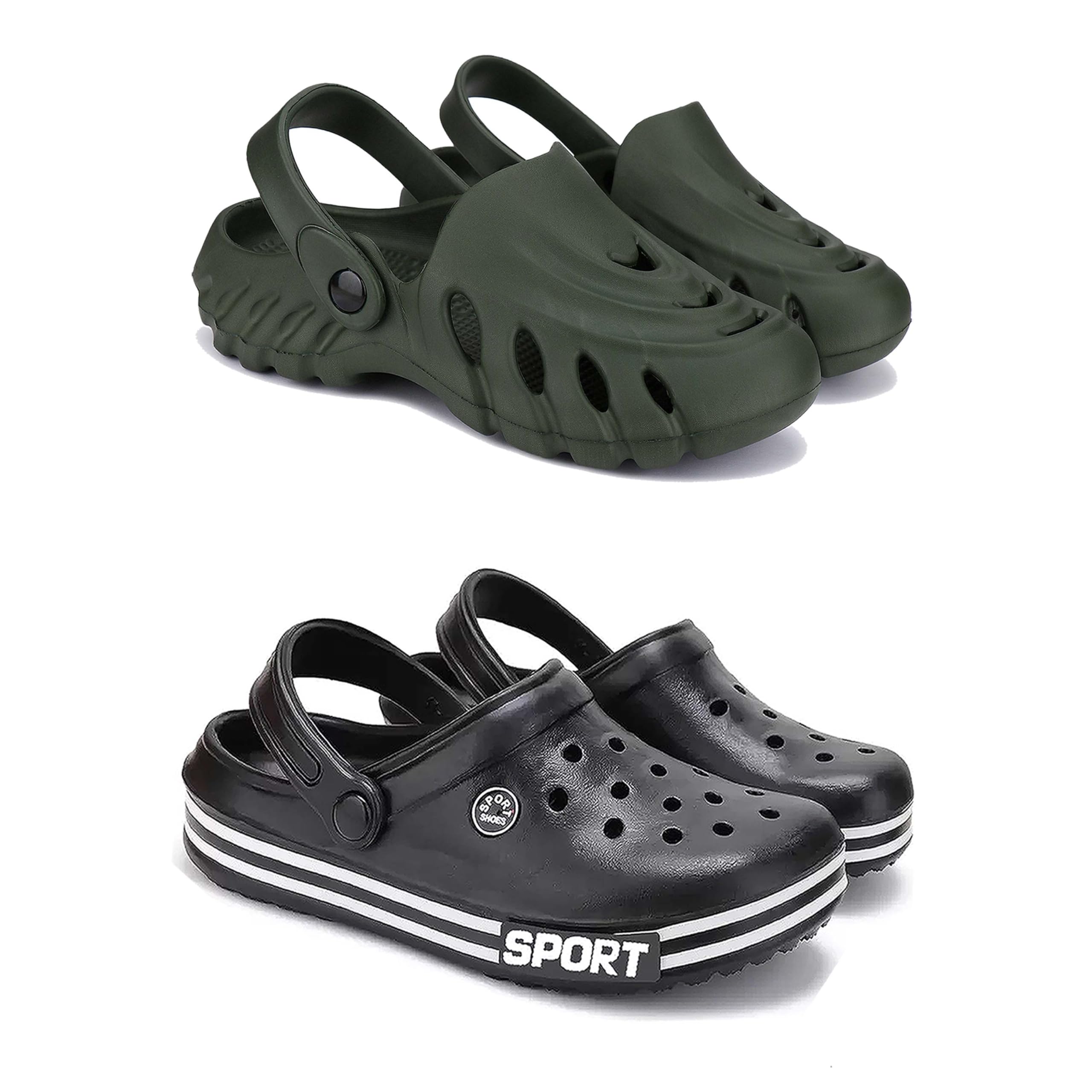 Men's Sandals Clogs | Lightweight Wear| Stylish & Easy to Wear For Men's GP-SAN-(2-COMBO)-3137-3014