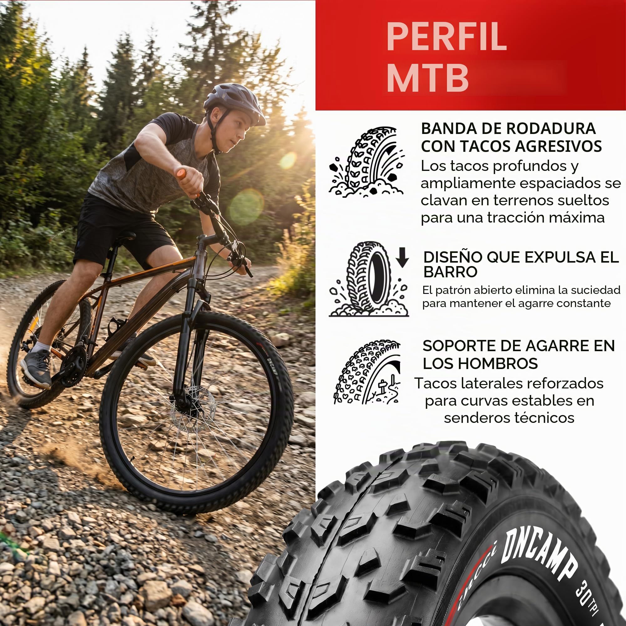 Fincci Cubiertas MTB 27.5 - Pair Plegable Neumáticos 27 5 x 2.10 Pulgadas 60 TPI - Nero Montaña Gomas 54-584 per Uomo & Donna, Mountain Bike, Bici Corsa, Elettrica Bicicletta, Set de 2X Accessori