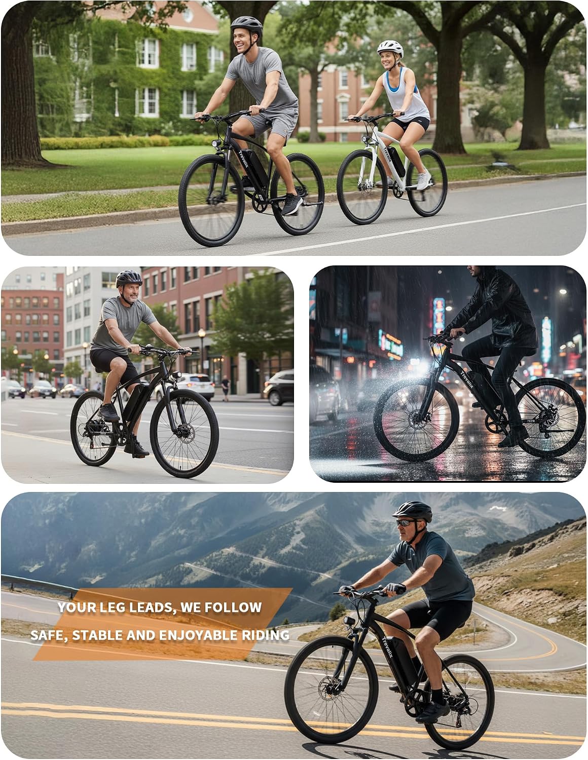 Electric Bike for Adults, 50/74 Miles 20 MPH Ebike, 500W Peak E Bike with Cadence/Torque Sensor, 10.4/15.6Ah UL Certified Battery, 26“ Mountain Bike with Shimano 6-Speed