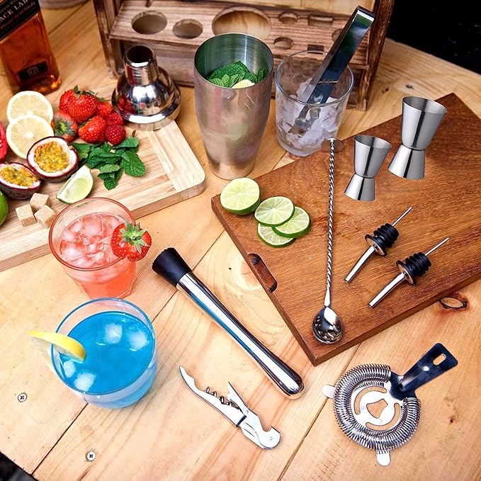 Set Coctelera de 11 Piezas con Soporte de Madera BIOMICE miniatura 4