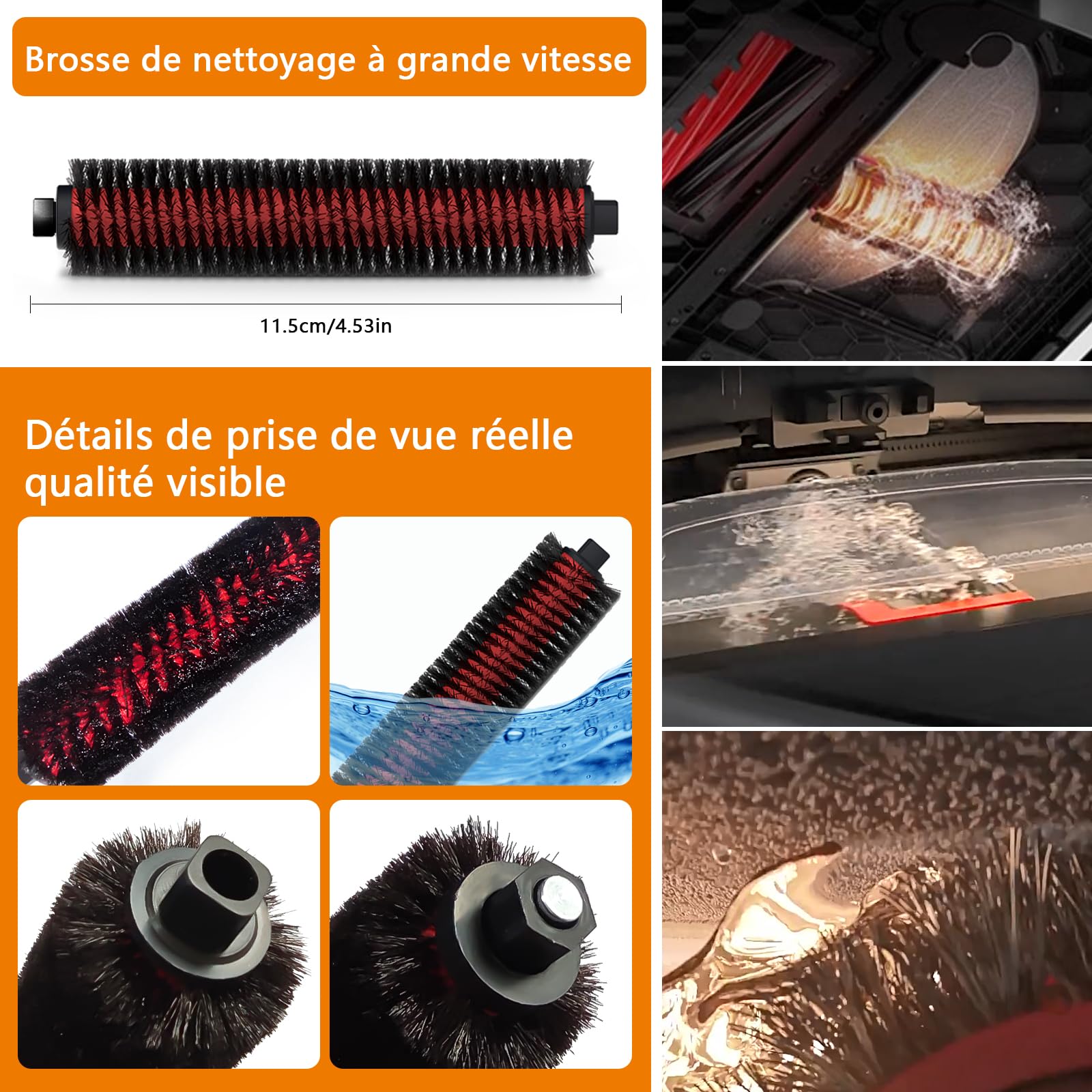 S8 Maxv Ultra Accessoires pour Roborock aspirateur，S8 Max Ultra pièces de Rechange : 2 brosses principales, 6 brosses latérales, 4 filtres Hepa, 4 + 4 Chiffons de Nettoyage, 6 Sacs à poussière-30pcs