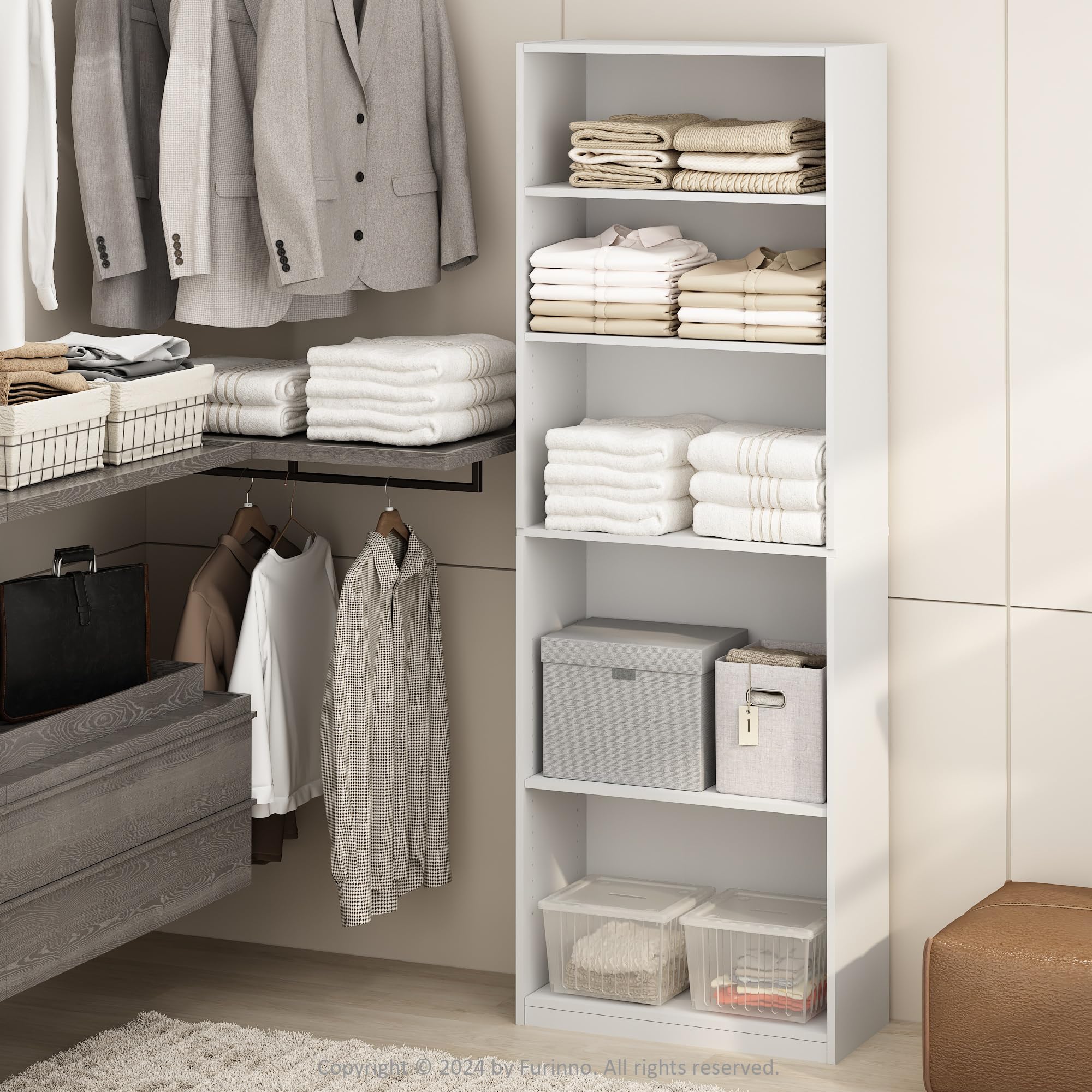 Amazon.com: Furinno Reed Closet Organizers and Storage, 5-Tier