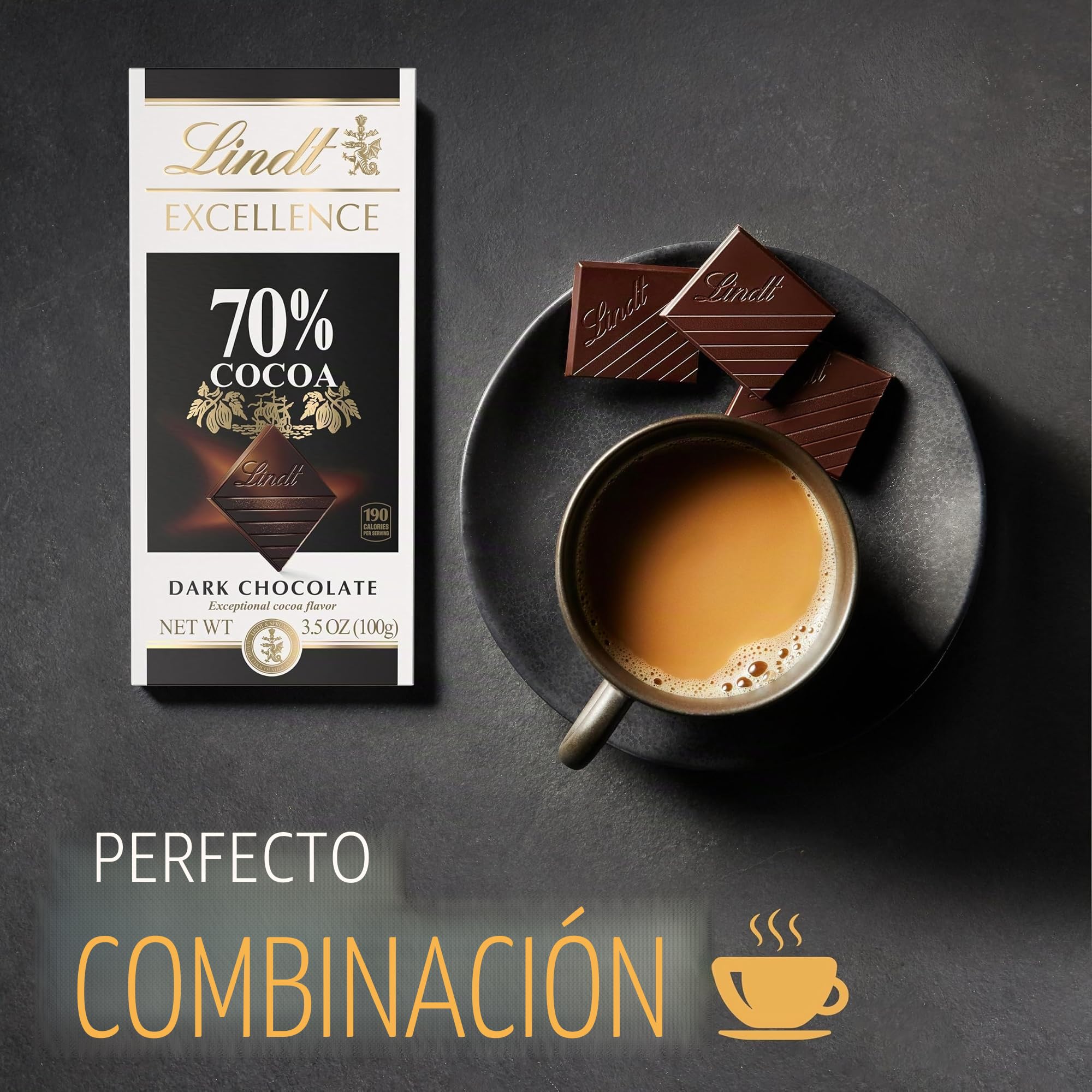 Lindt Excellence Dark Chocolate 70% Cocoa, 3.5-Ounce Packages (Pack of 12)