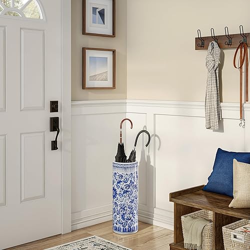 Miniatura 1 de Idea de regalo para decoración casera elegante de calidad fina - Depósito clásico para guardar paraguas y bastones de porcelana china de 24 pulgadas
