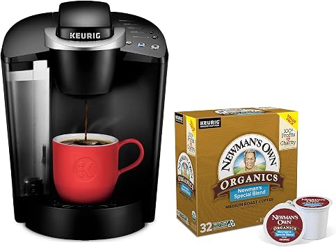 Keurig K-Classic Coffee Maker with Newmans Own Organics Newmans Special Blend, 32 Count