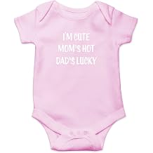 CBTwear Im Cute Moms Hot Dads Lucky Funny Baby Bodysuit