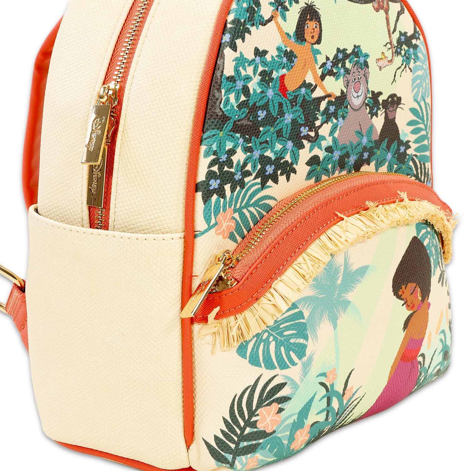 Disney Jungle Book Mini Backpack for Adults - Bundle 12" Leather Backpack Purse for Women Plus Tattoos | Jungle Book Small Bookbag Set