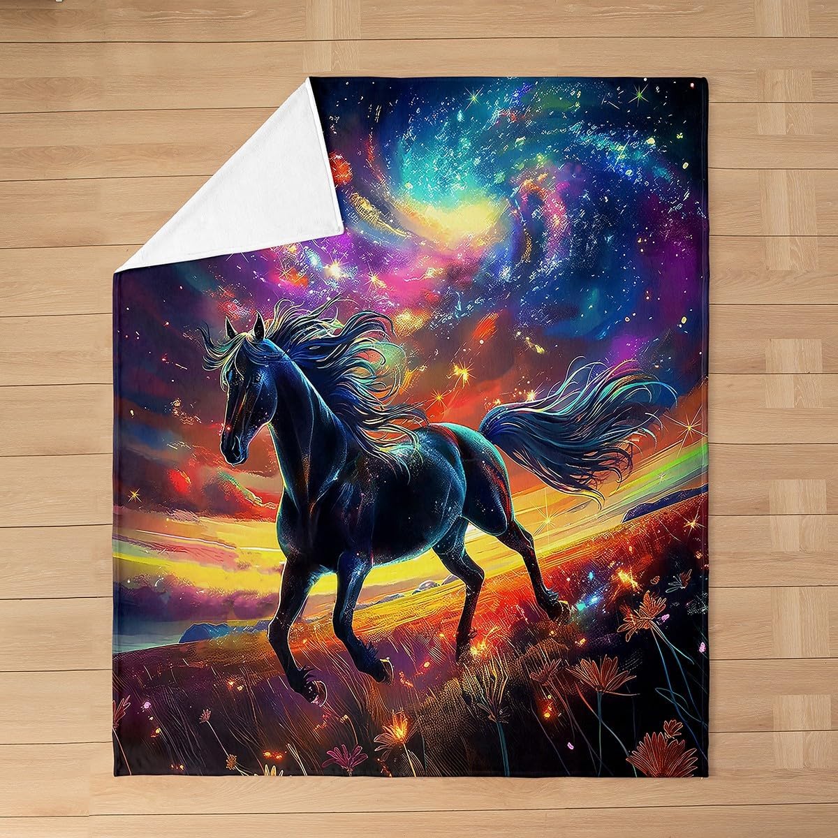 Castle Fairy Aurora Flannel Blanket for Boys Girls Kids Super Soft Warm Blue Purple Watercolor Fleece Blanket Northern Light Throw Blankets Trees Lake Bed Blanket Gifts for Teens Women(Queen 90"x90")