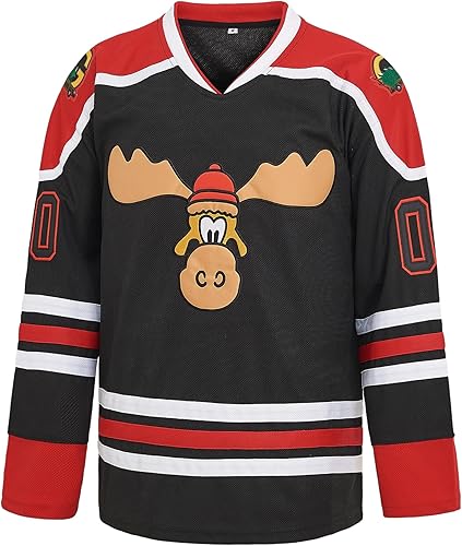 Miniatura 2 de PERC30 Camisetas de hockey #00 Película Letras y Números Cosidos para Hombre S-4XL