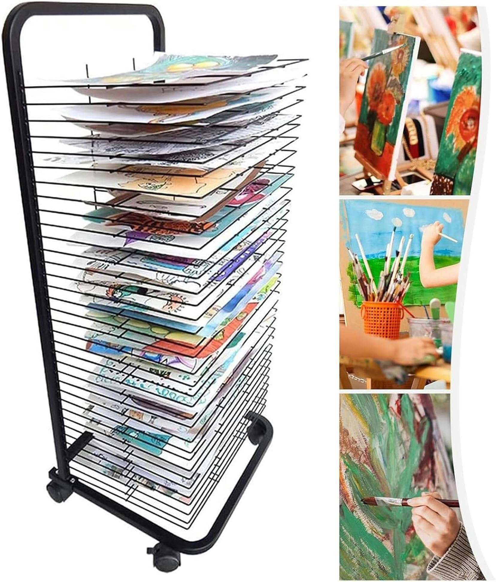 Paint séchage rack d'art pour éviter les taches de peinture à l'école