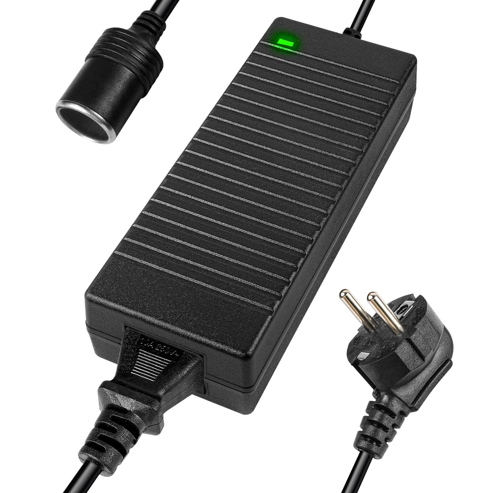 Convertitore da 240V a 12V Adattatore, Alimentatore AC a DC Adattatore, 12V 15A 180W Convertitore di alimentazione, per Pompa Aria per Auto, Aspirapolvere per Auto Frigorifero