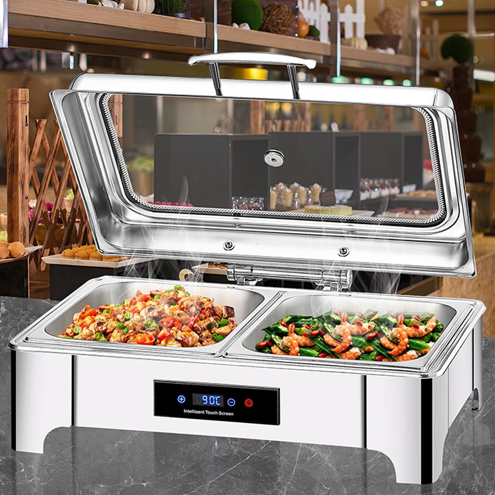 Amazon.co.jp: 9/13.5 L ビュッフェサーバー 蓋 チェーフィング