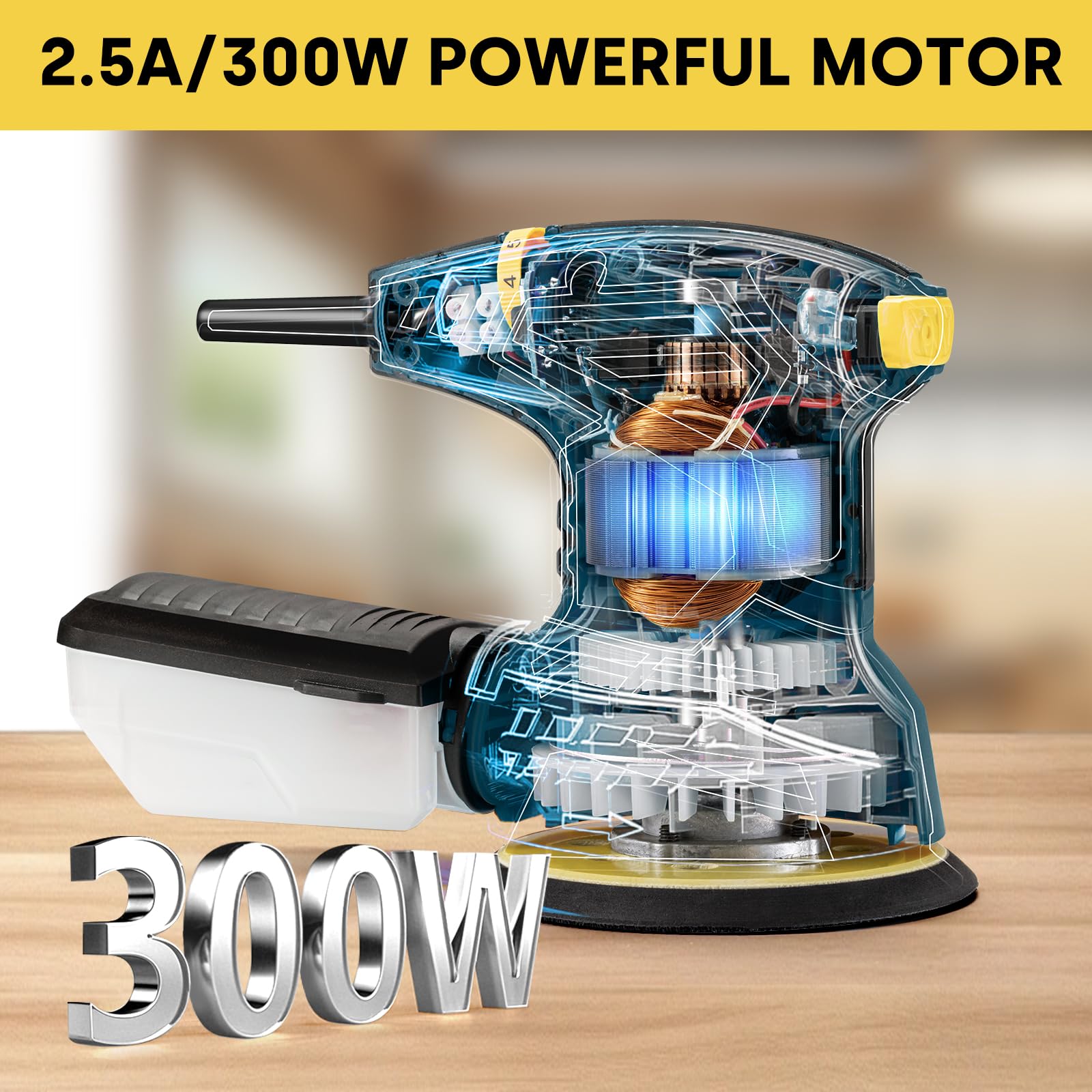 Enventor Orbital Sander - 6 Speeds & Dust Collection -2 Enventor Orbital Sander - 6 Speeds & Dust Collection -2