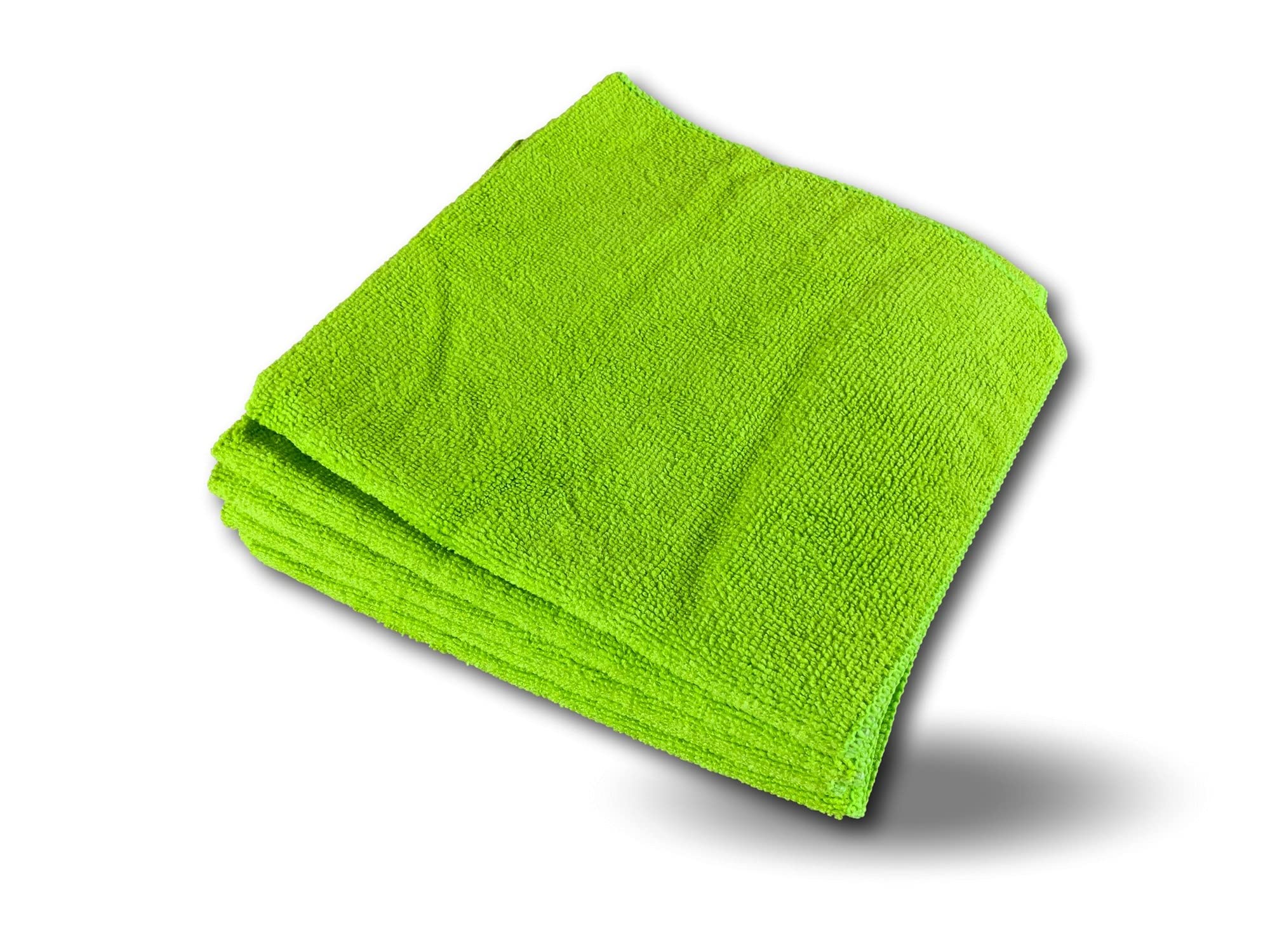 KIBROS Pack 5 Chiffons Microfibre 40×40 cm lavant dégraissant Vert