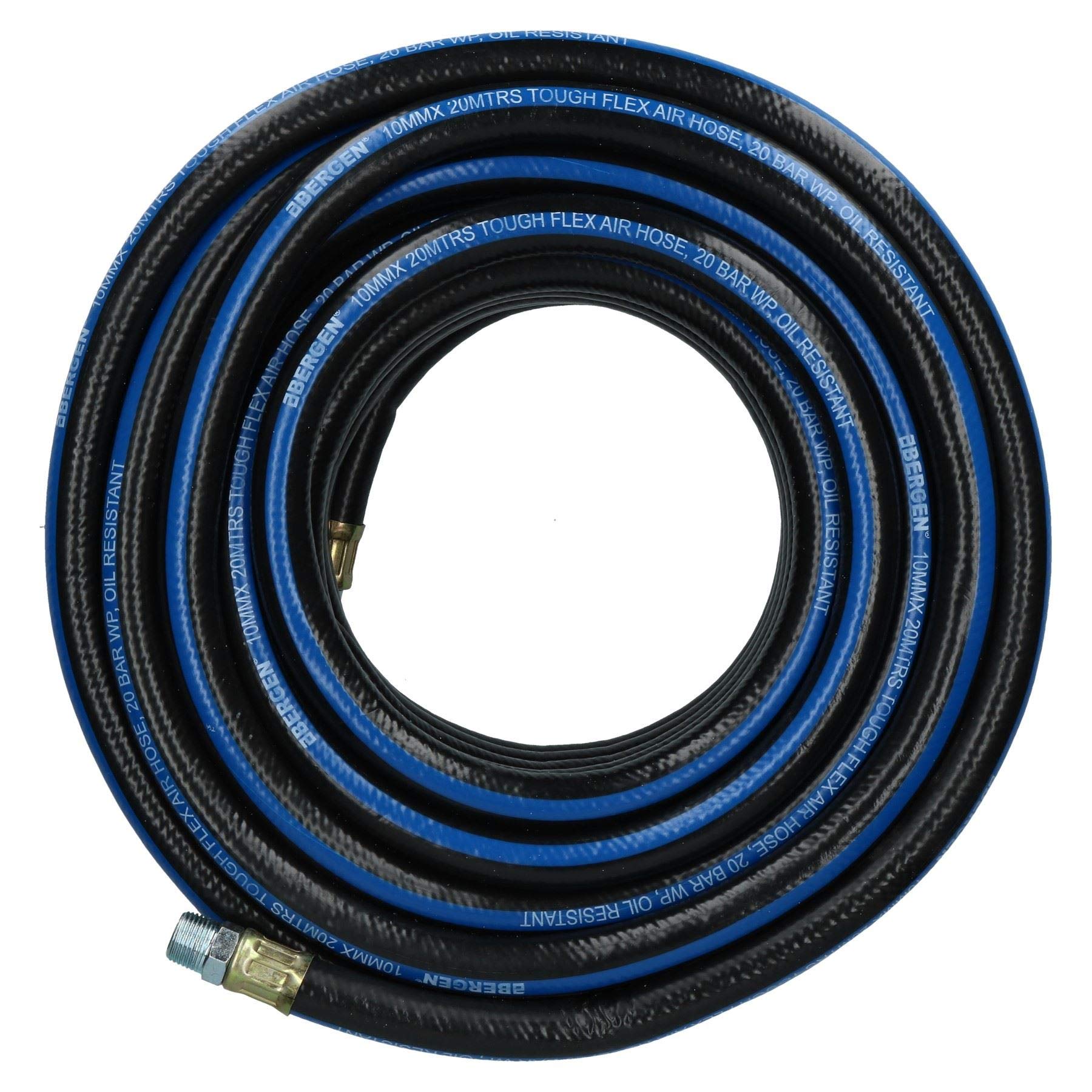 20M 65FT Compresseur aérienne Air Tuyau 10mm interne en caoutchouc + Raccords