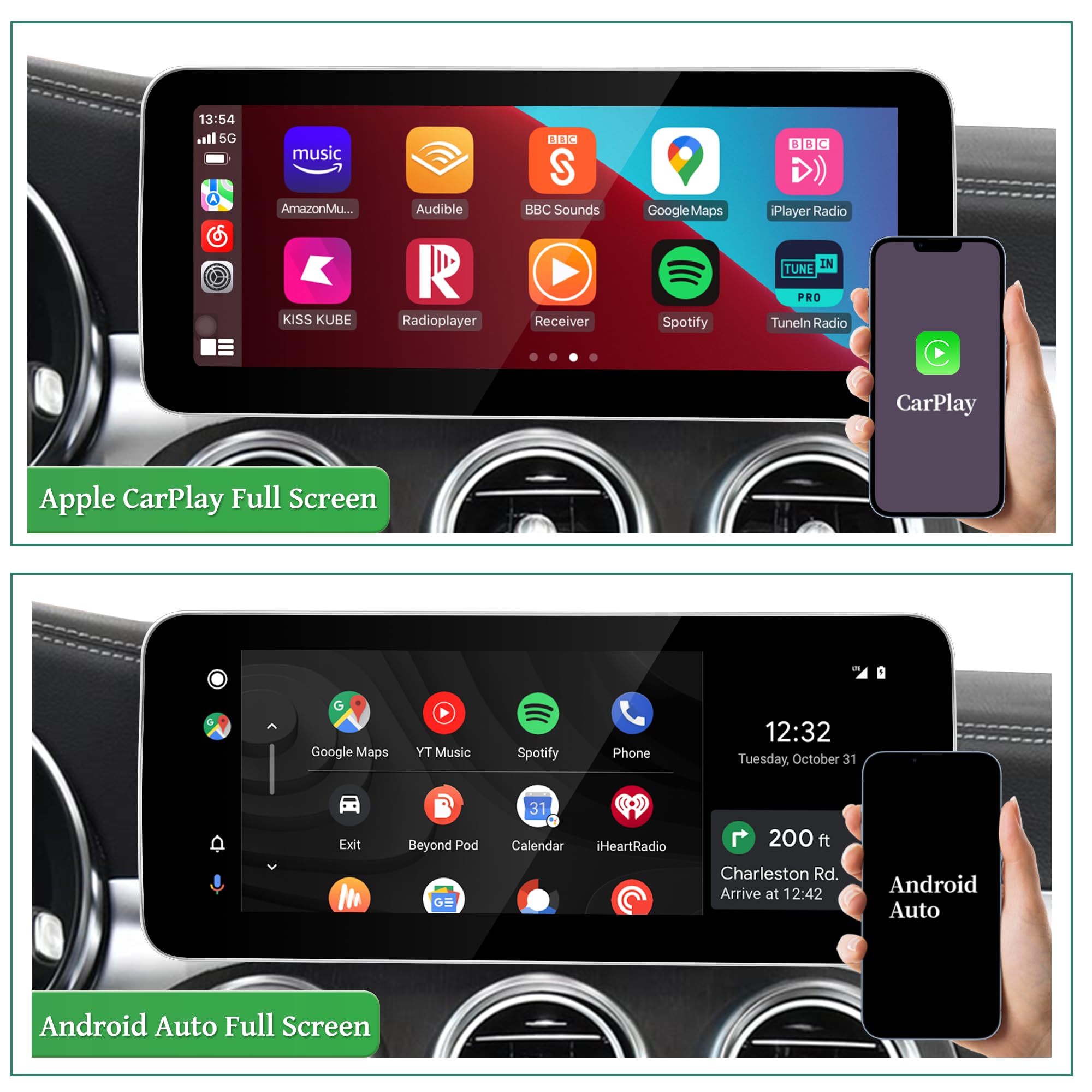 12.3インチ CarPlay Android Auto ディスプレイGLC Amazon.co.jp: メルセデス MBUX GLC X253 C253 (NTG6.0)用 7~12.3