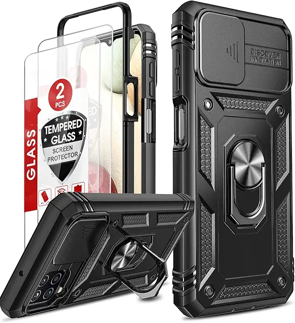 Coque Samsung A12/M12 - Protection 360° Anti-Choc avec 2 Verres Trempés