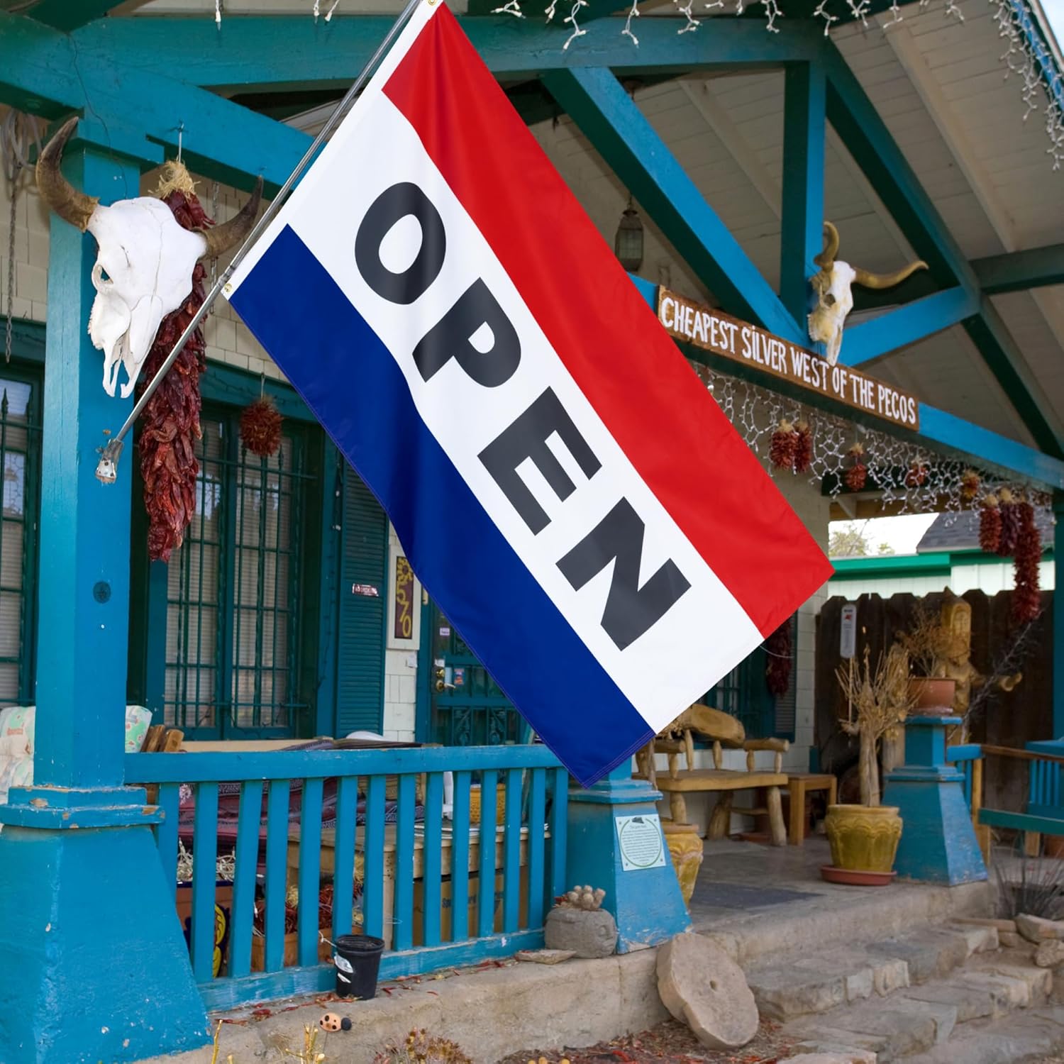 Open Flag for Business 3x5 ft, Double Sided 3 Ply Heavy Duty Outdoor Flag, 100% Polyester Fade Resistant Open Sign with Brass Grommets - Image 7