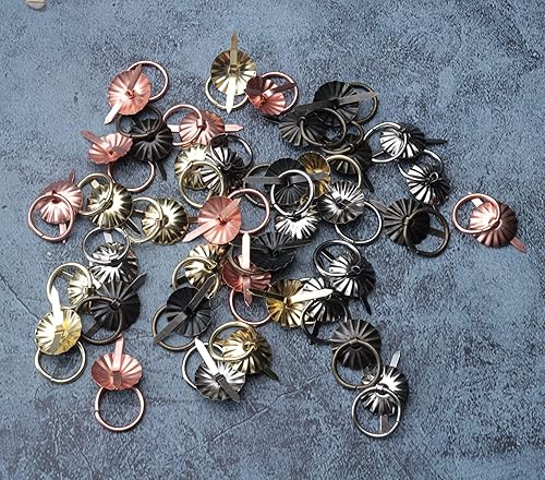 Miniatura 2 de Ruwado 40 piezas de sujetadores de metal con anillos de tracción grandes sujetadores de papel para manualidades, proyectos de manualidades, cajón,