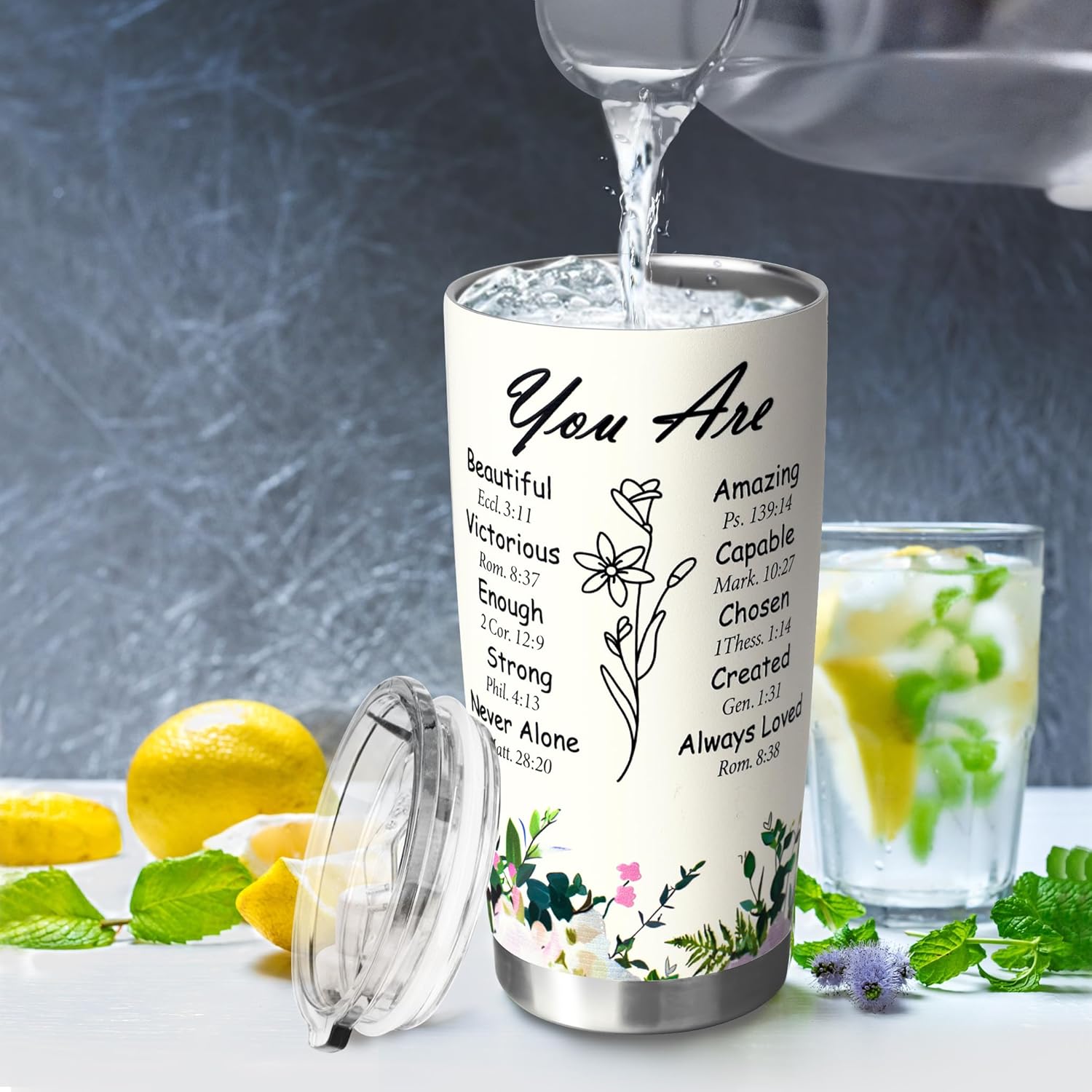 Christian Gifts for Women-Stainless Steel 20oz Tumbler Inspirational Religious Present-Faith Jesus God Bible Verse Gift - Image 5