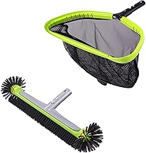 Sepetrel Professional Double-Layer Rake & Heavy Duty Round Pool Brush