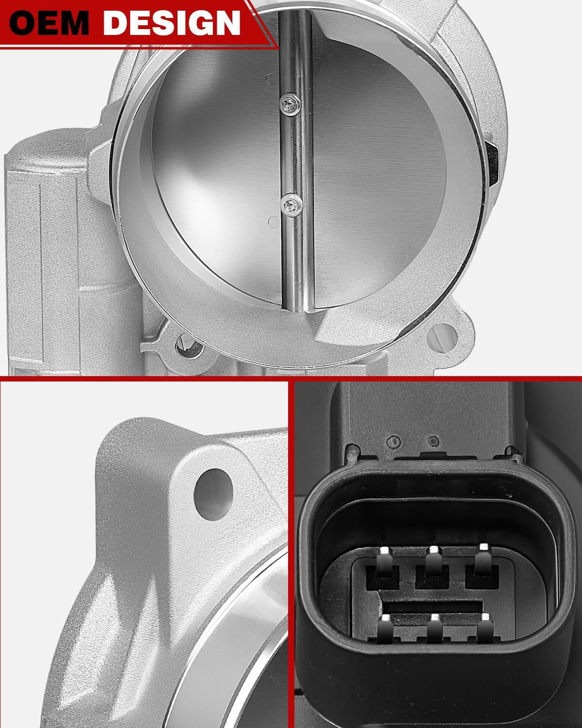 for:-Chevy Silverado Electronic Throttle Body for:-Chevy Silverado Express Suburban 1500 Tahoe, for:-GMC Savana Sierra Yukon XL, for:-Cadillac Escalade 2007-2008, Rainier 05-07, 6 Pin, 12580760 - Image 9