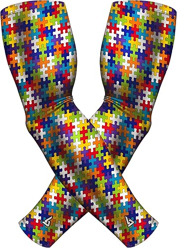 B-Driven Sports 40+ diseños Mangas de compresión atléticas para hombres y mujeres jóvenes 1 par