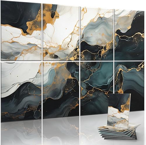 Miniatura 14 de Paquete de 8 Paneles de Pared Acústicos Artísticos de 48 x 32 pulgadas Paneles de Tratamiento Acústico - Paneles de Pared Decorativos Insonorizados