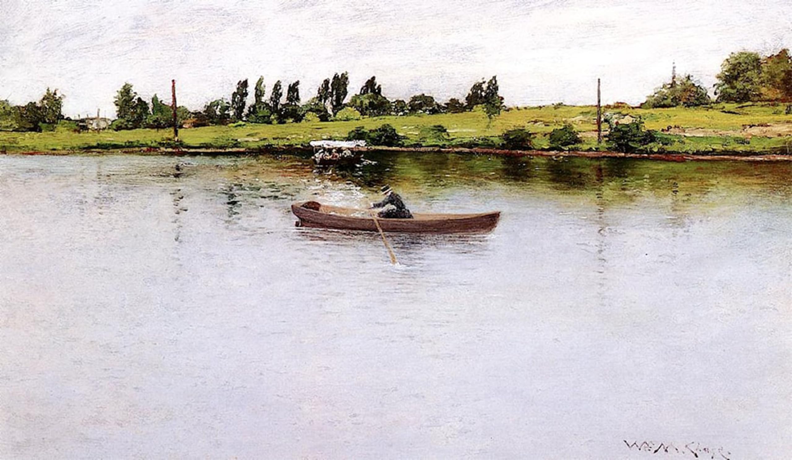 Cuadro William Merritt de 60x90cm de Tirando per Shore para Pared 5