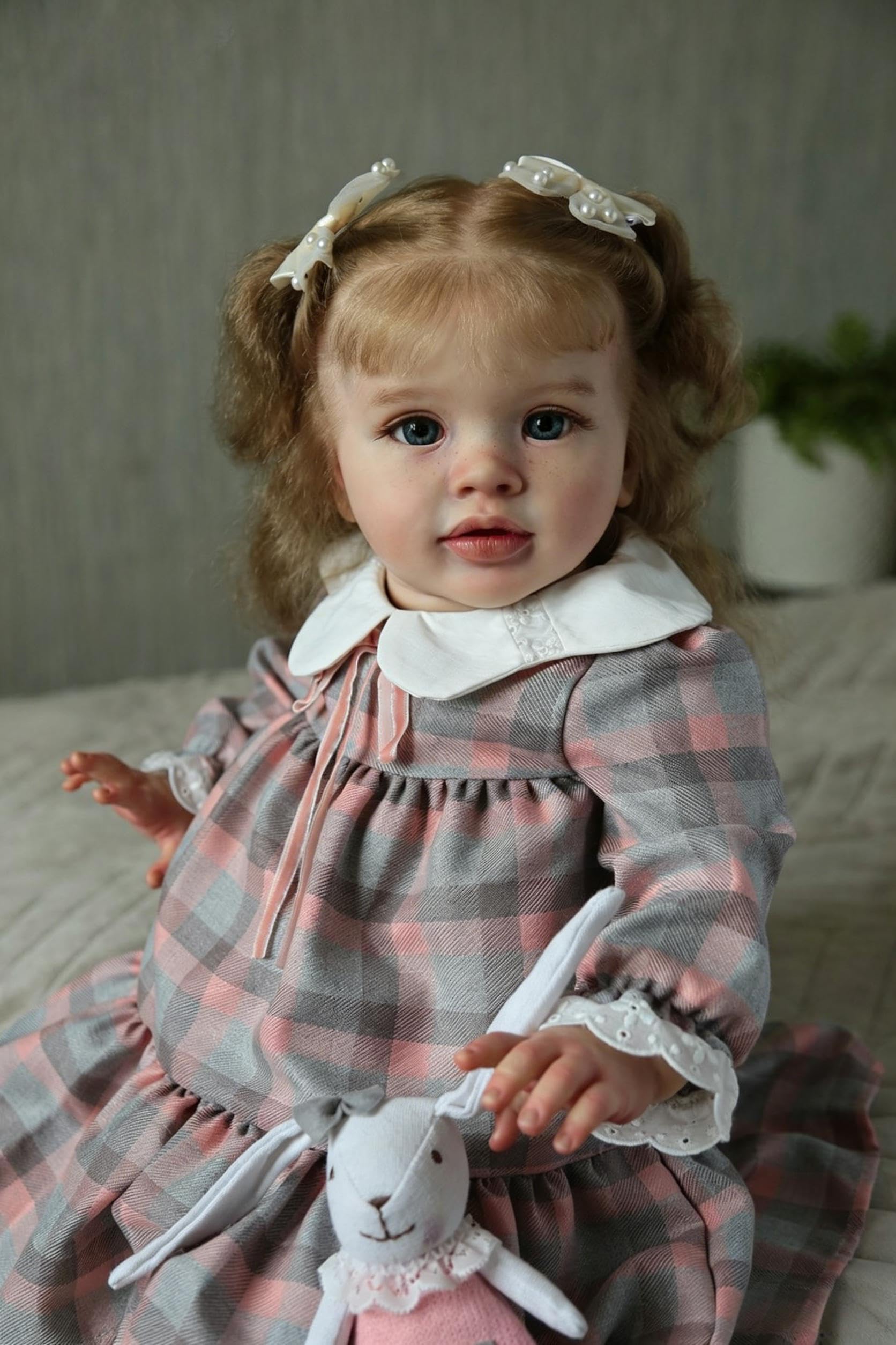 RXDOLL Realistyczne lalki Reborn Pippa, 66 cm, duży rozmiar, Reborn Baby Dolls Girl, miękka tkanina winylowa, realistyczna lalka niemowlęca, która wygląda naprawdę wyglądająco, lalka dla malucha na