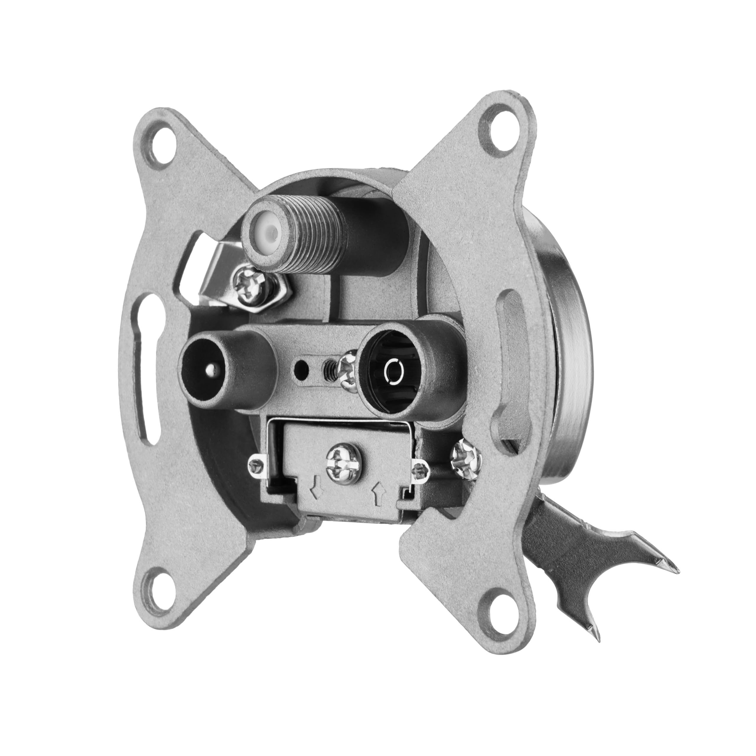 REV TECHNIK Satellite Box Brand Compatible with Busch Jäger, Gira, Jung and Merten, Flush-Mounted, Silver, Single Item-image-47