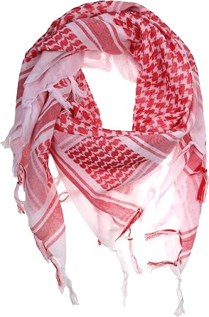VIVIAN & VINCENT Shemagh Keffiyeh Scarf for Men and Women | 100% acrylic fabric, lightweight square wrap, military-style outdoor wear