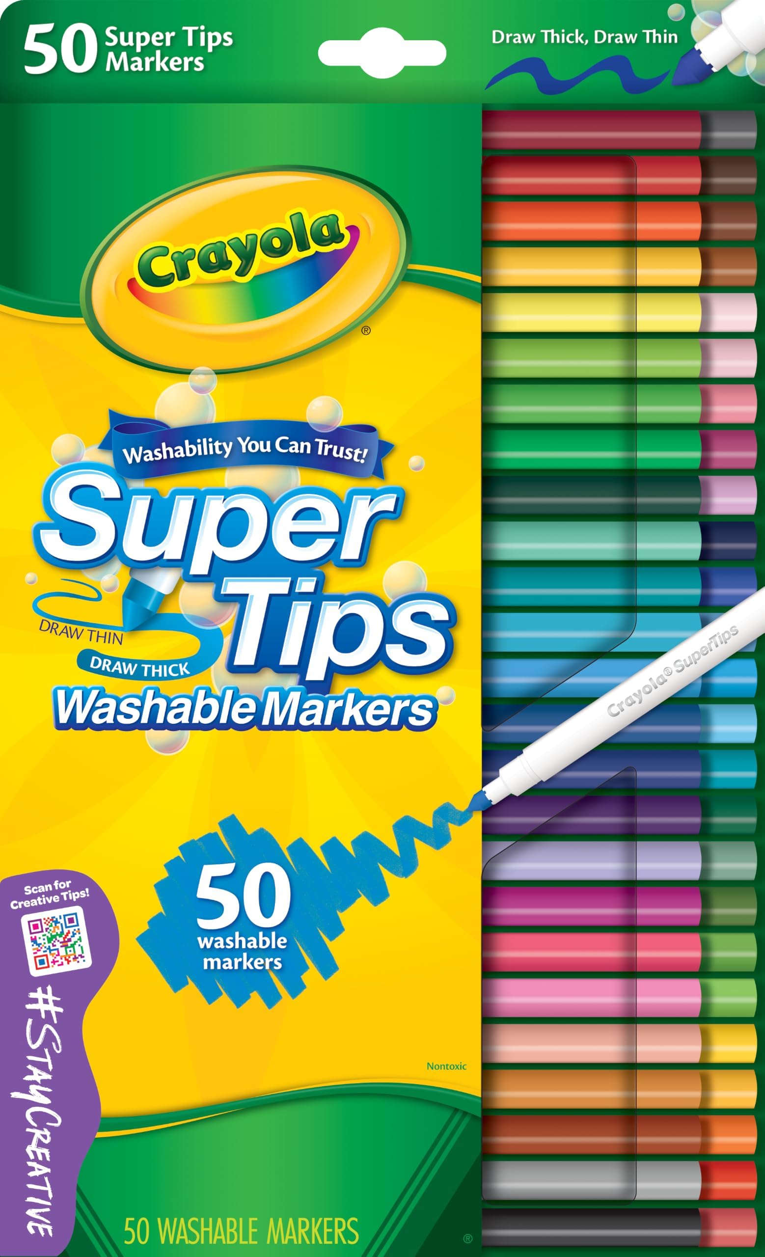 CRAYOLA SuperTips 50 Felt Tip Colouring Pens