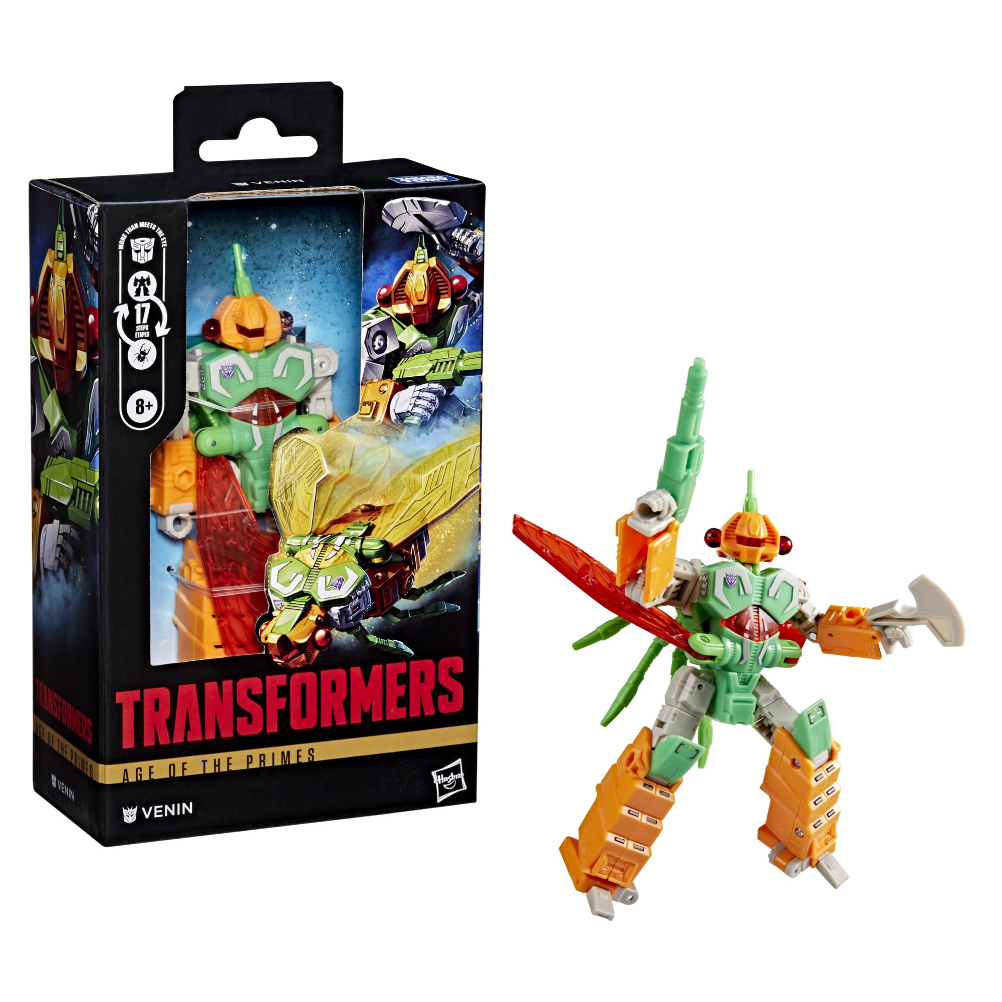 Transformers Age of the Primes Venin Action Figure, Green and Orange, 5.5 inches - Image 3