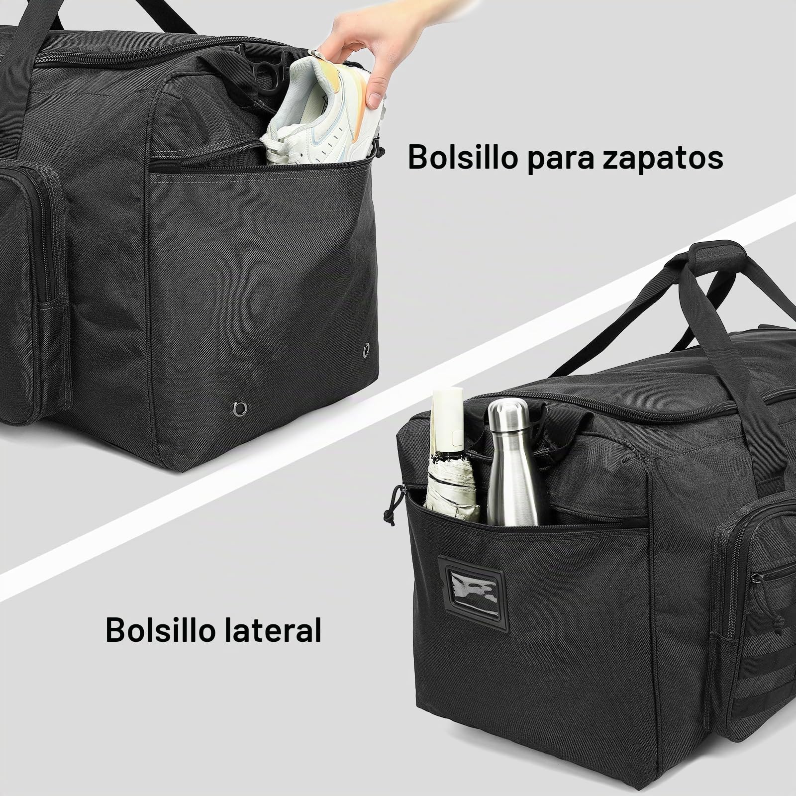 Bolsa de Viaje Grande XL 120 litros Ligera Bolsas Viaje Resistente para Acampada Bolsa Extragrande para Equipamiento Deportivo para Deportes Vacaciones Fin de Semana para Hombre Mujer Negro