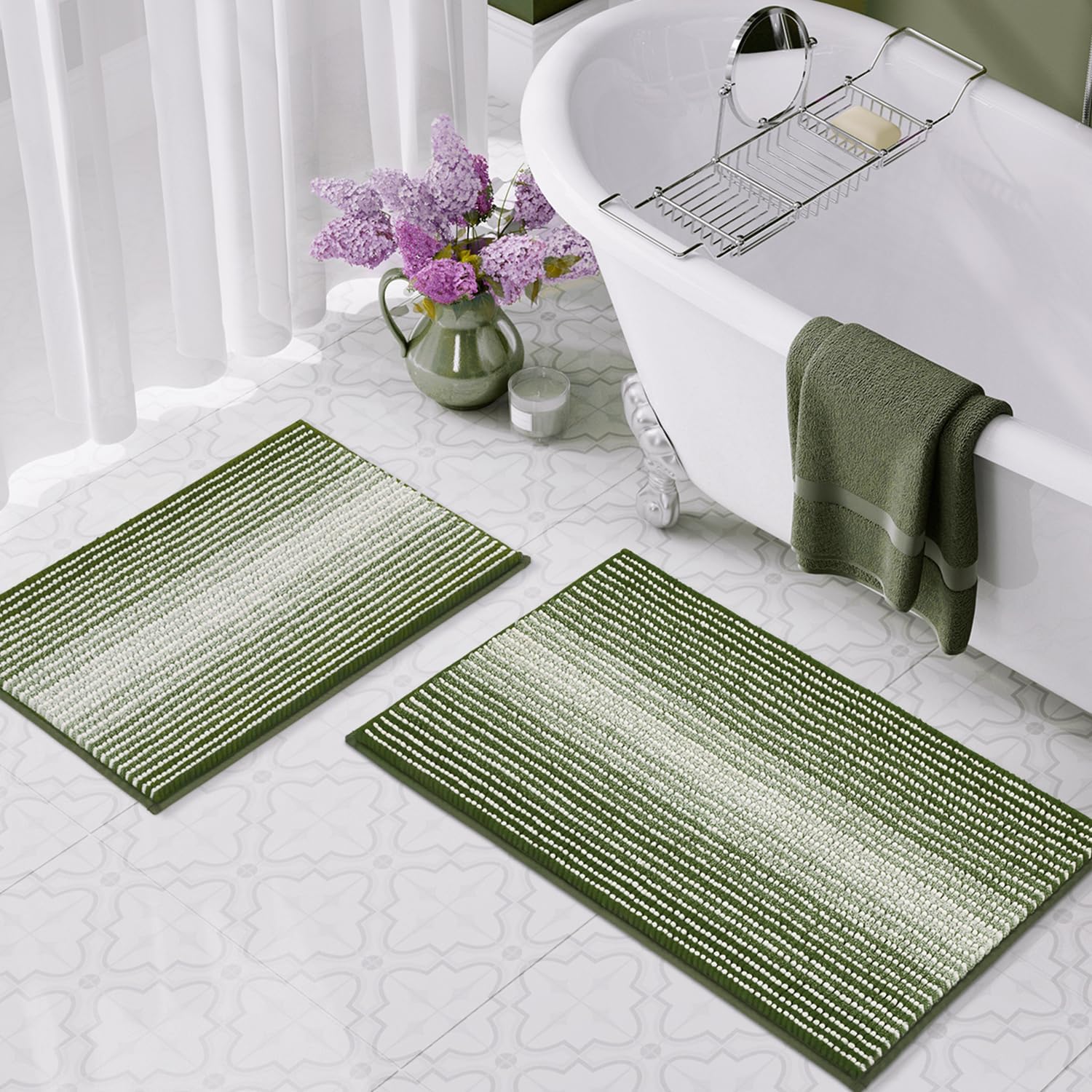 BSICPRO Bathroom Rugs and Mats Sets, 2 Piece Thick