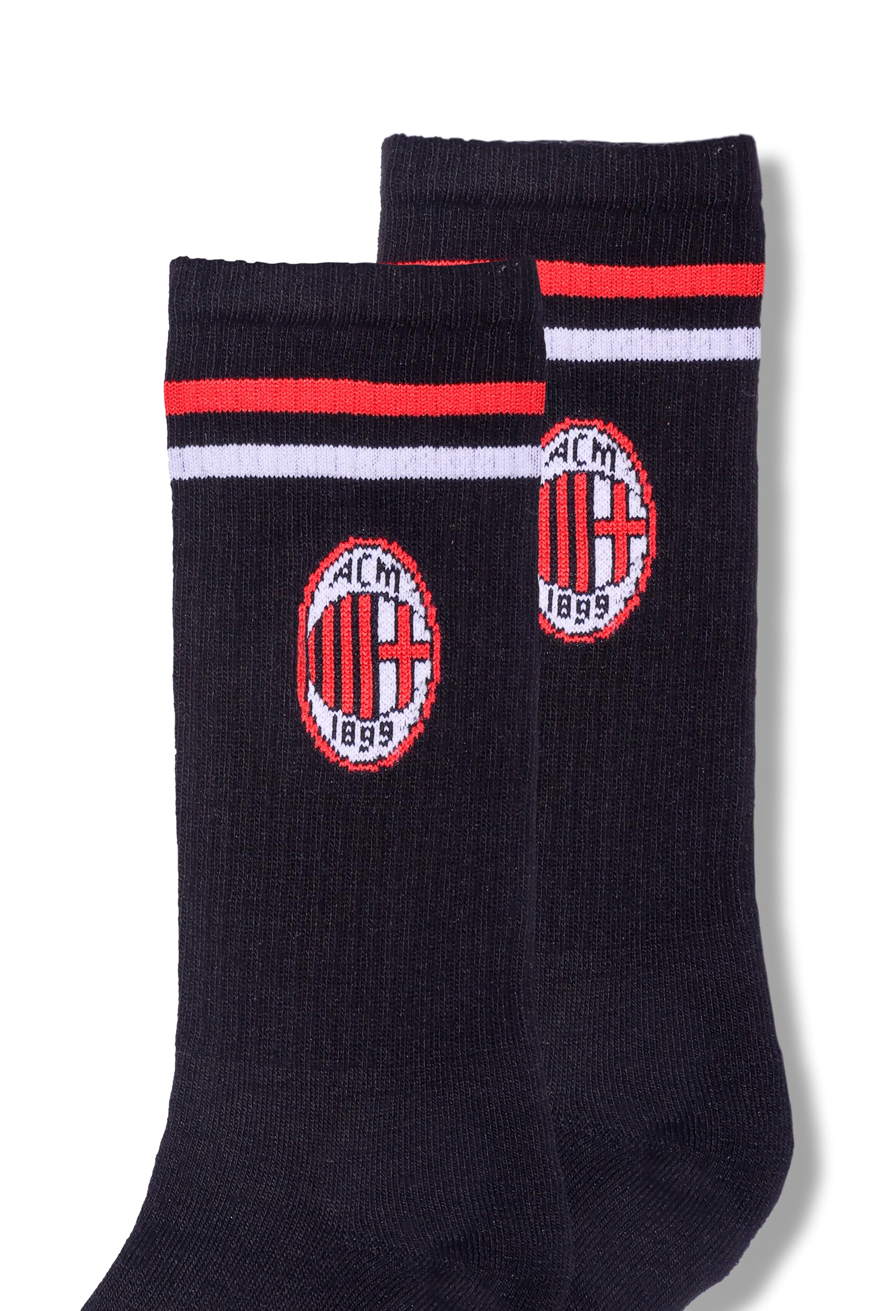 A.C. Milan, Set Calze Sport, Pacco da 2, 2 Paia di Calzini, Unisex - Adulto, Prodotto ufficiale