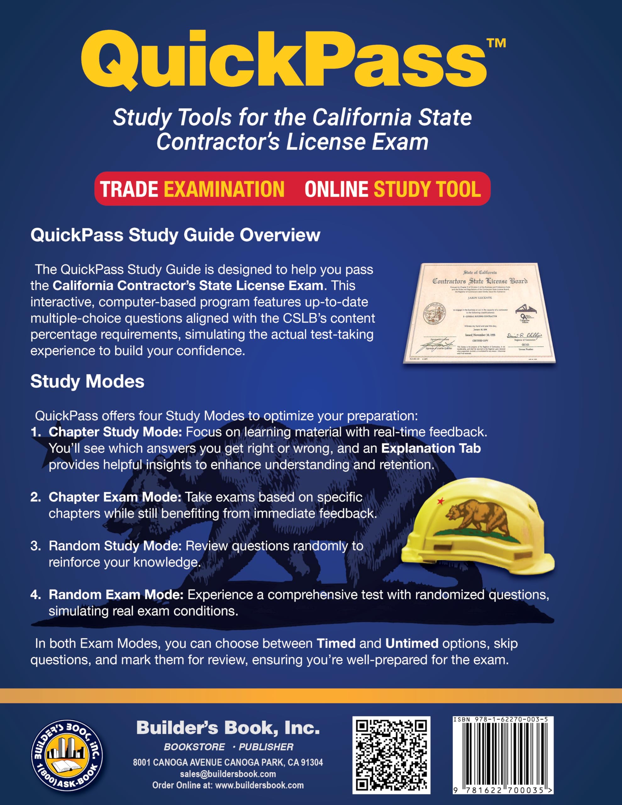 General B Building (B) License Examination QuickPass Study Guide - CD-ROM