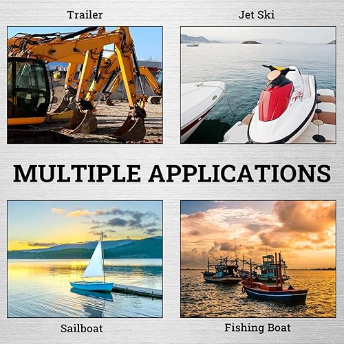 Miniatura 8 de Cabrestante de mano para remolque de barco, capacidad de 500 libras, mango de 8.27 pulgadas, relación de engranaje 4.11, cabrestante de trinquete