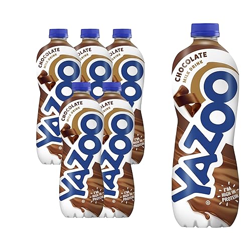 YAZOO Chocolate Milkshake Milk Drink, High in Protein & Calcium, 1 Litre (Pack of 6) - Chocolate - 1 l (Pack of 6)